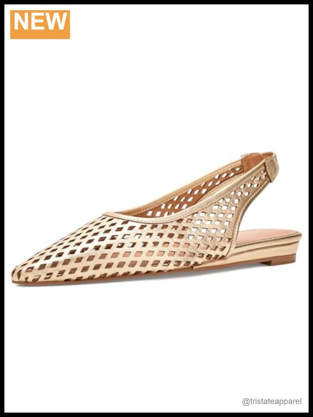 Perforated Leather Slingback Wedge Sandal for Dressy Occasions